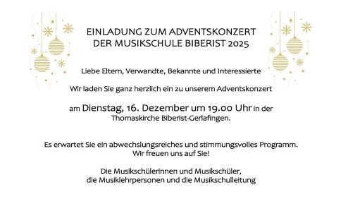 Adventskonzert Musikschule